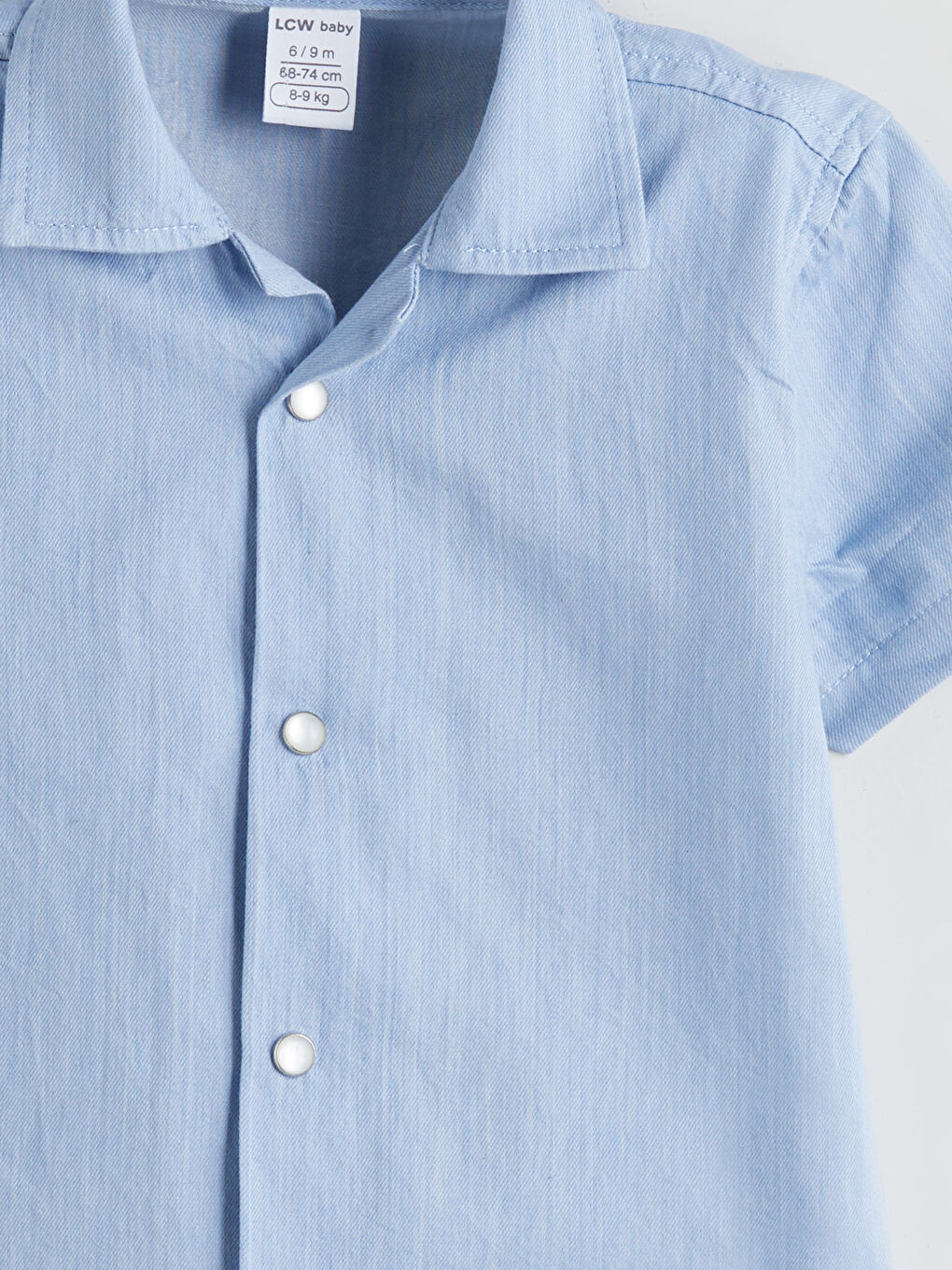 İndigo Kısa Kollu Erkek Bebek Gömlek-1