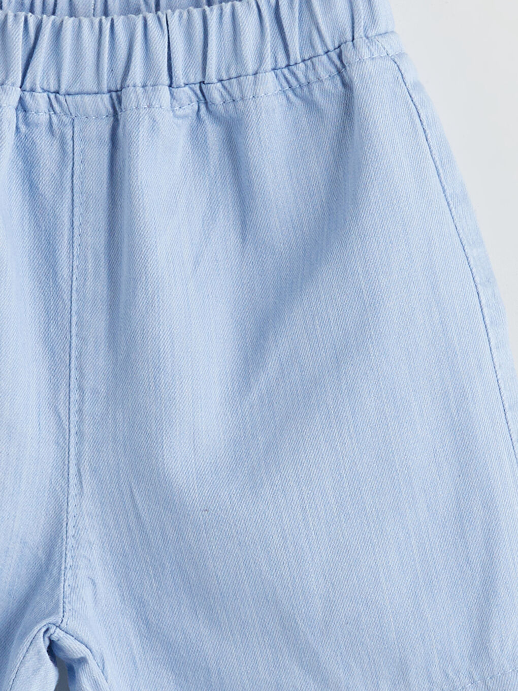 İndigo Beli Lastikli Erkek Bebek Jean Şort-1