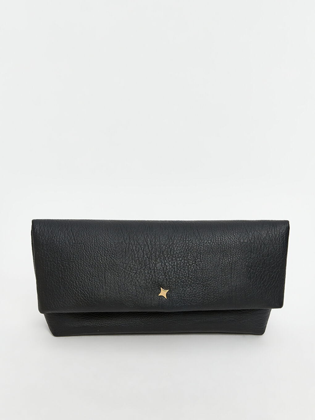 Siyah Deri Görünümlü Kadın El Çantası-2