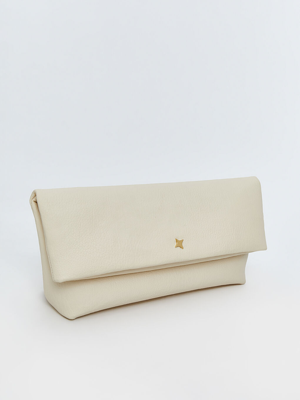 Beyaz Deri Görünümlü Kadın El Çantası-3