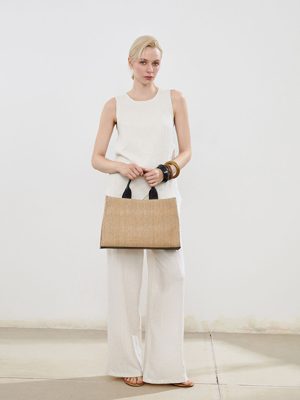 Bej Çıkarılabilir Askılı Kadın Omuz Çantası-1