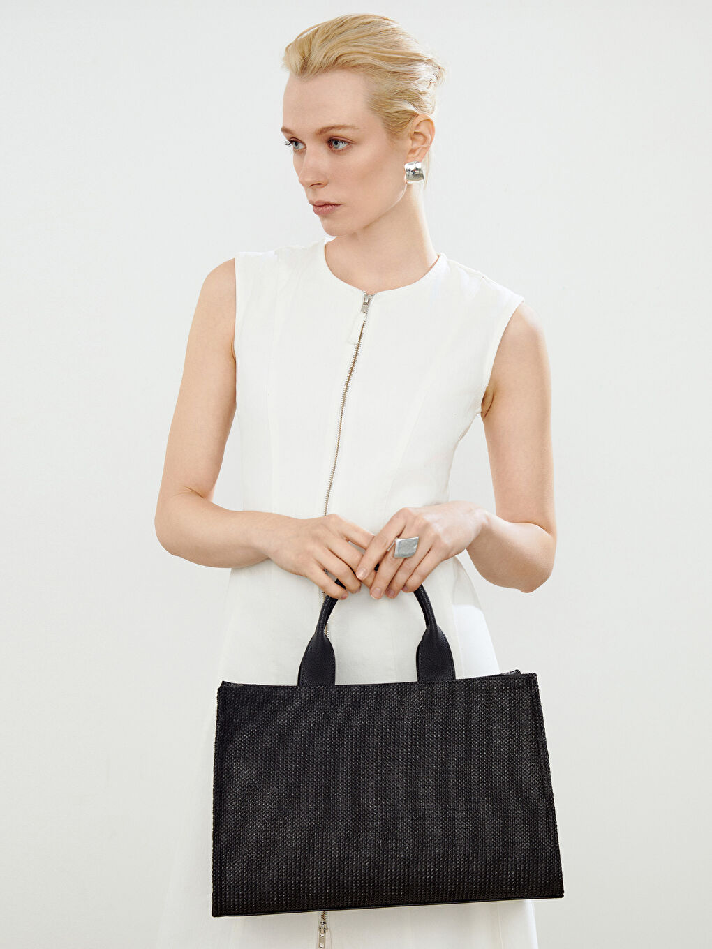 Siyah Çıkarılabilir Askılı Kadın Omuz Çantası-2