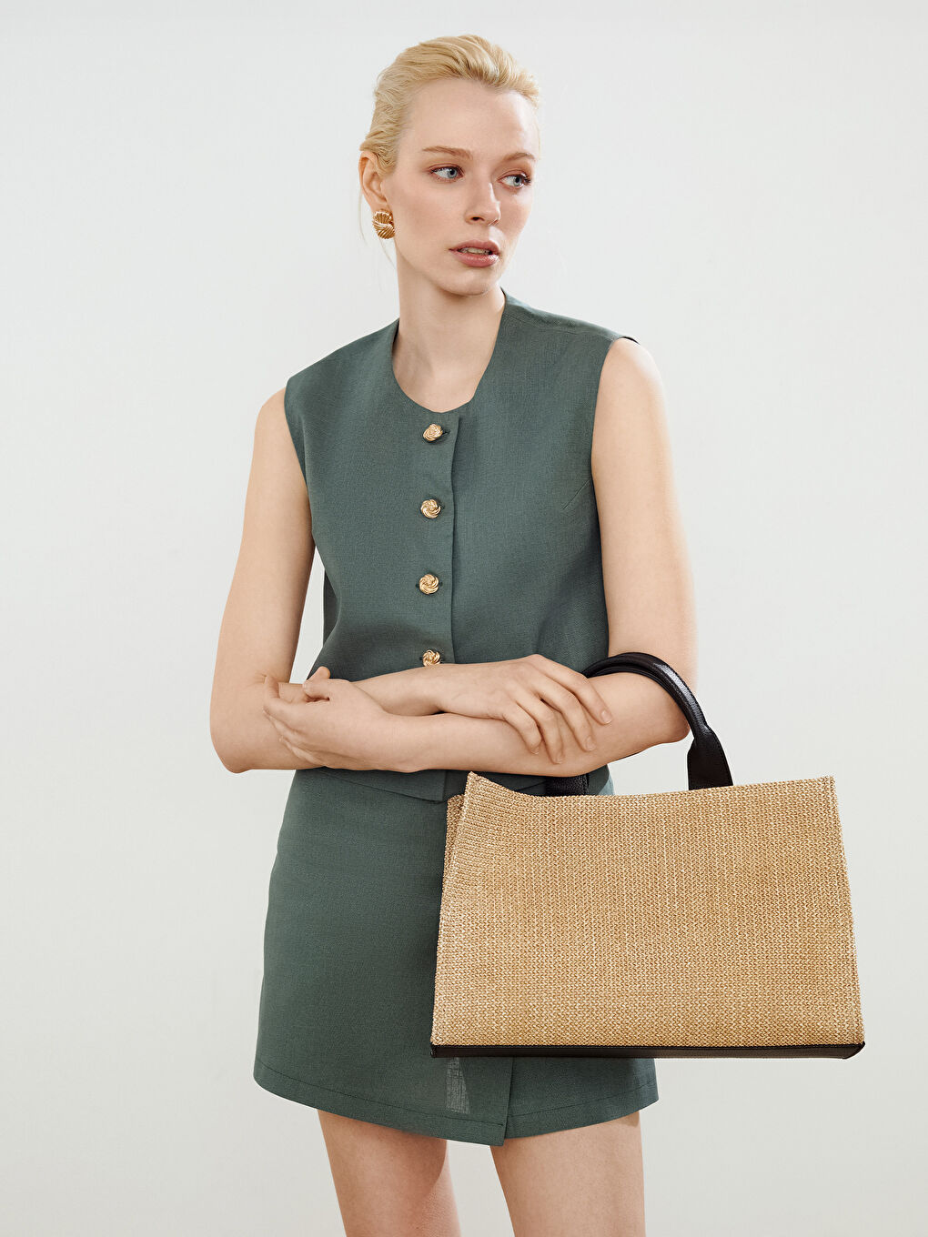 Bej Çıkarılabilir Askılı Kadın Omuz Çantası-2