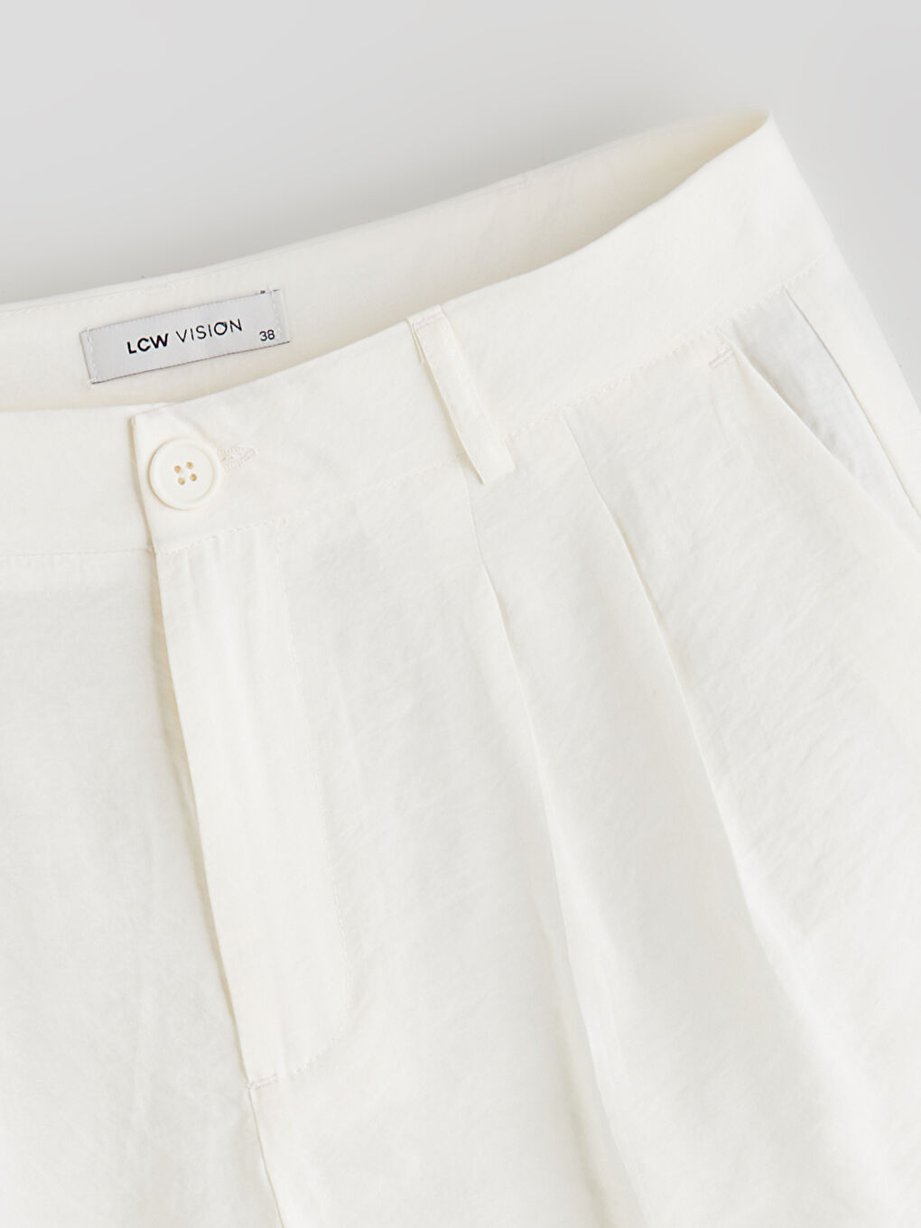 Ekru Loose Fit Modal Karışımlı Kadın Şort-5