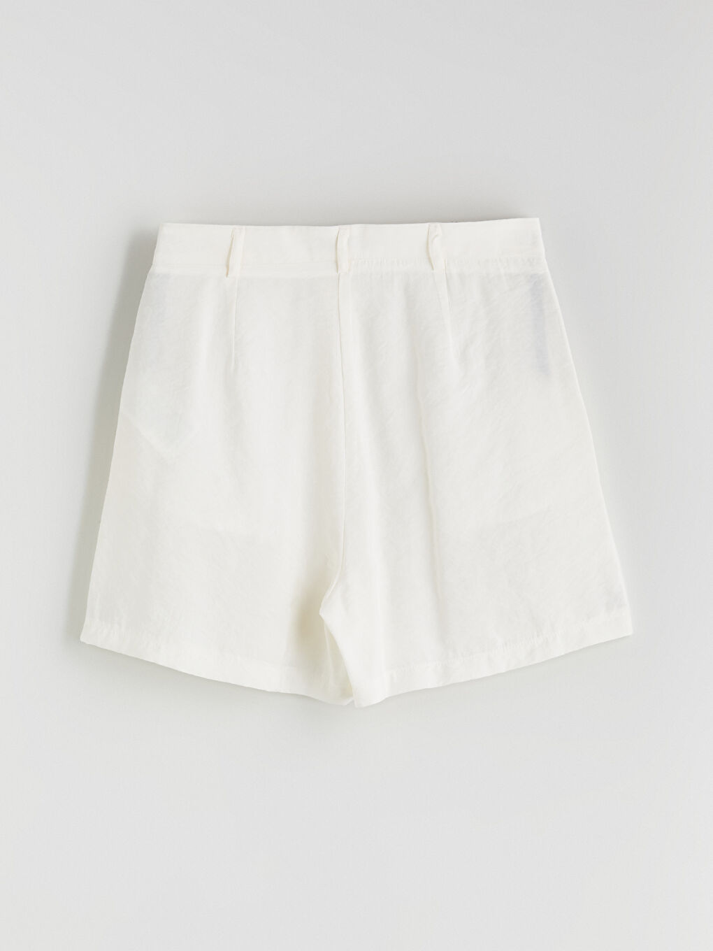 Ekru Loose Fit Modal Karışımlı Kadın Şort-6