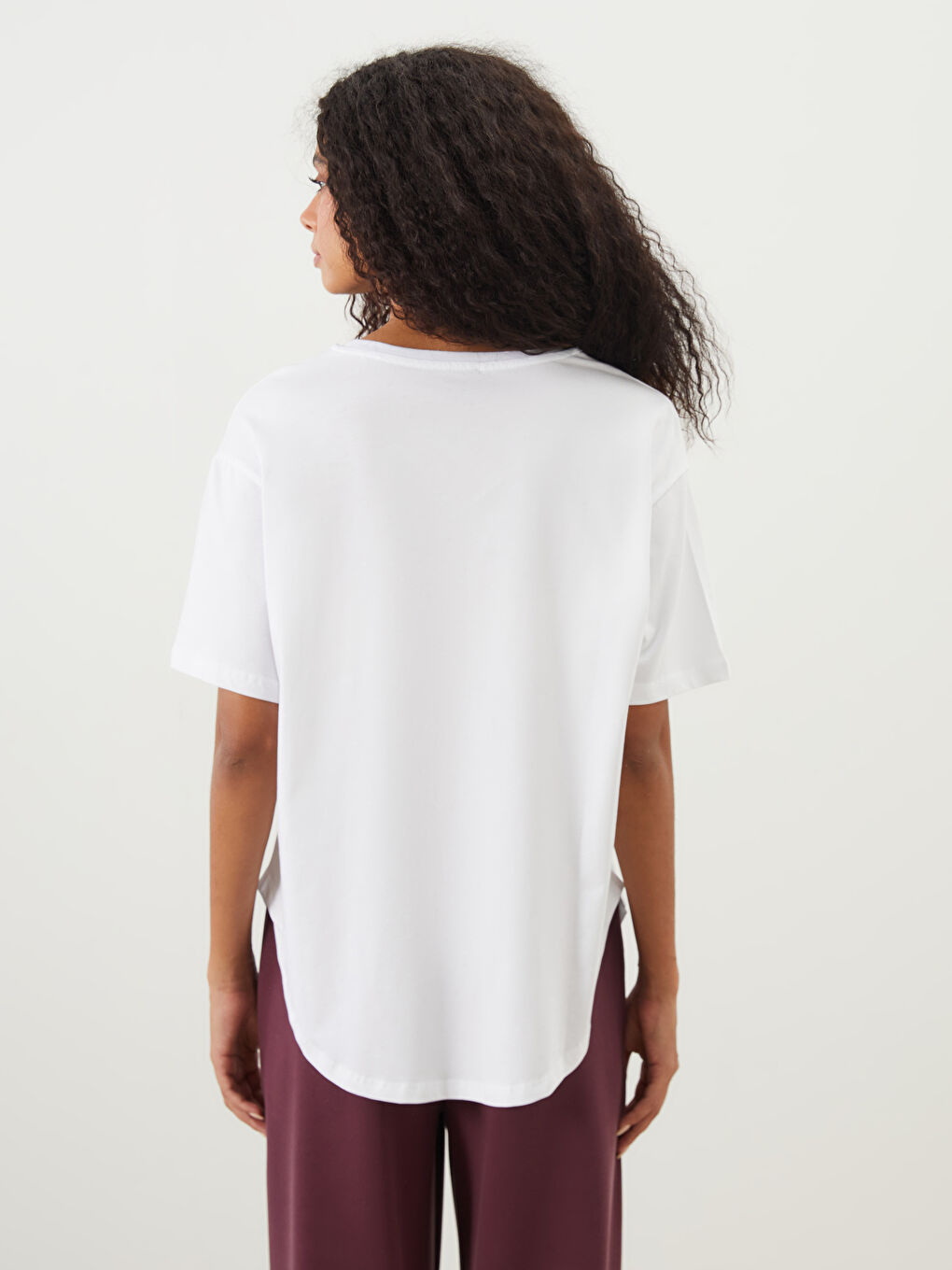 Crew Neck Printed Oversize Women's Sports T-Shirt -S5QA86Z8-Q6K