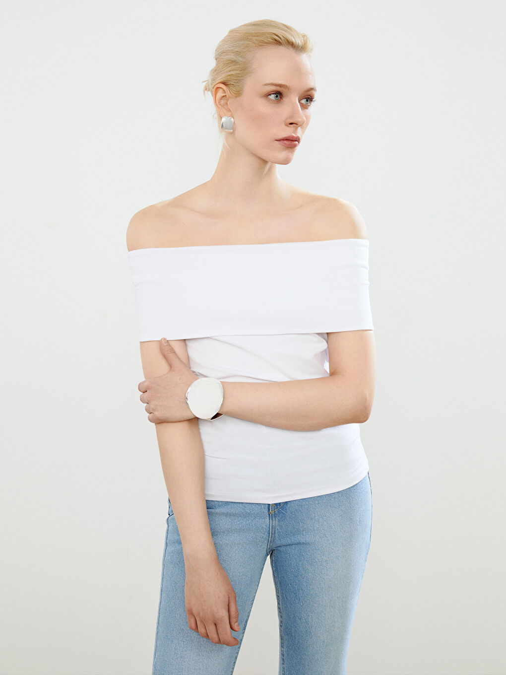 Slash Neck Blouse -S5QA95Z8-J5E