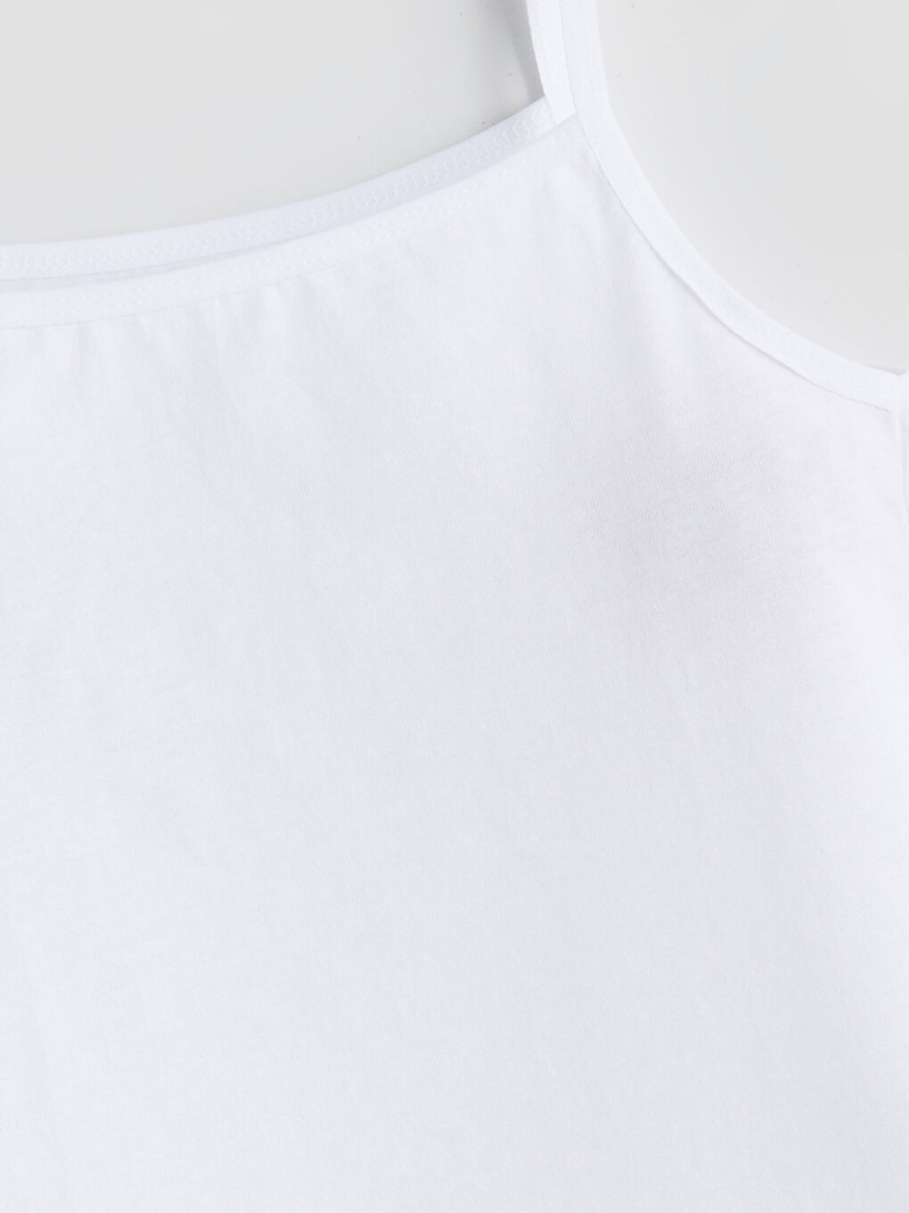 Beyaz Kare Yaka Kız Çocuk Atlet 3'lü-5