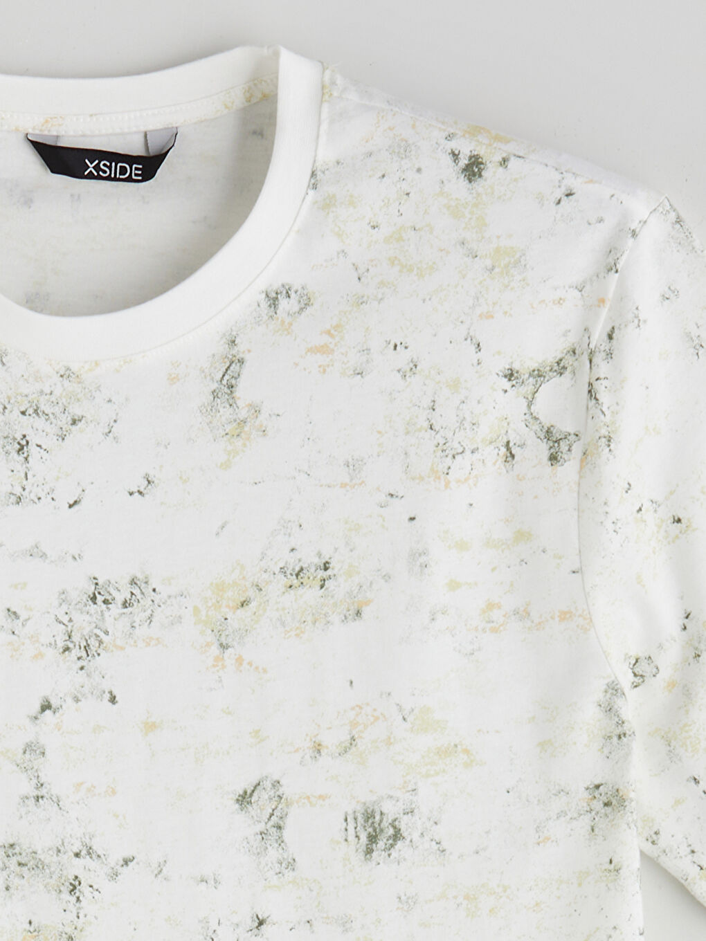 Crew Neck Patterned Jersey Men's T-Shirt -S5QB26Z8-EEW