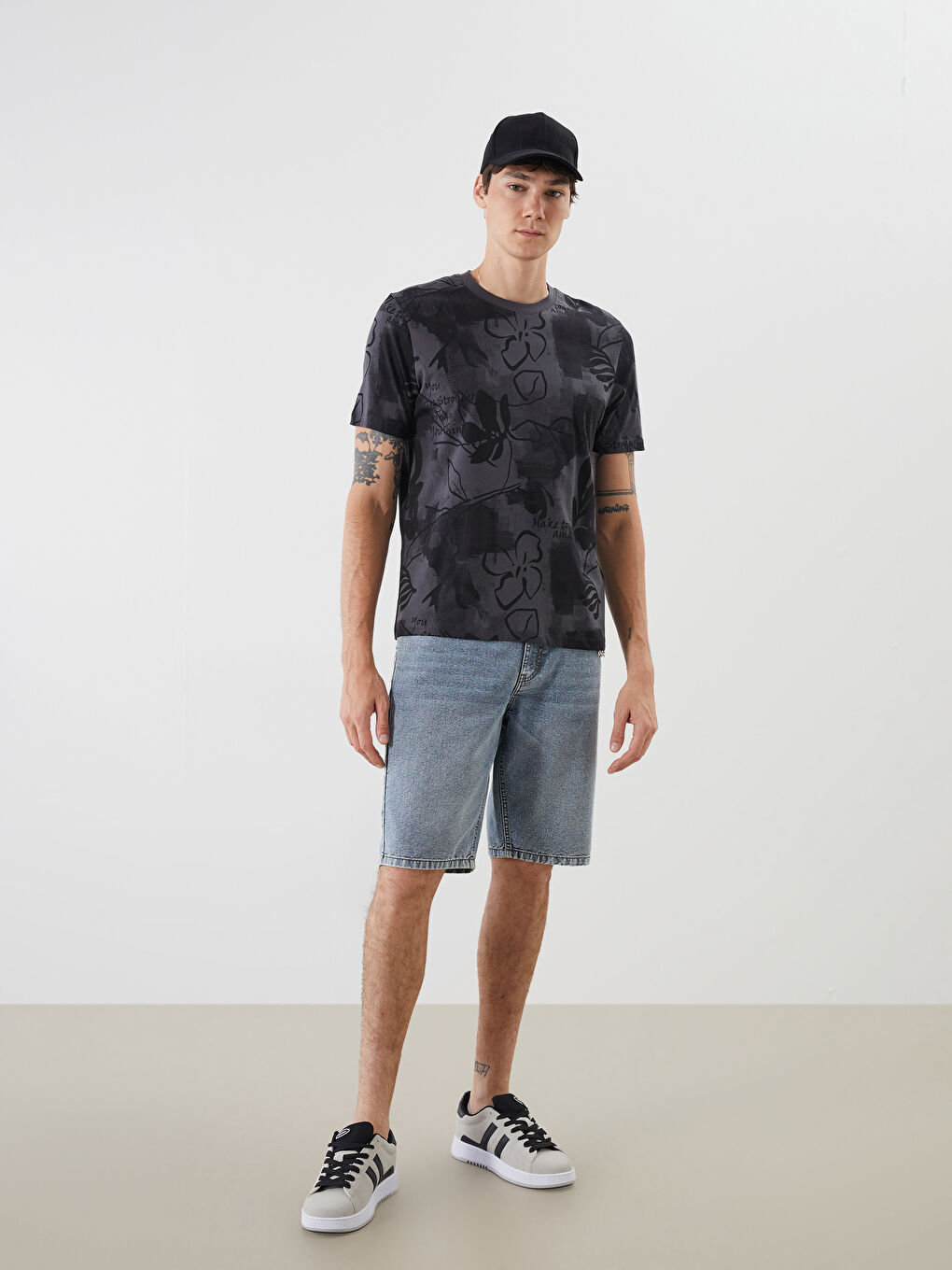 XSIDE Crew Neck Printed Jersey Men's T-Shirt -S5QB28Z8-VX9
