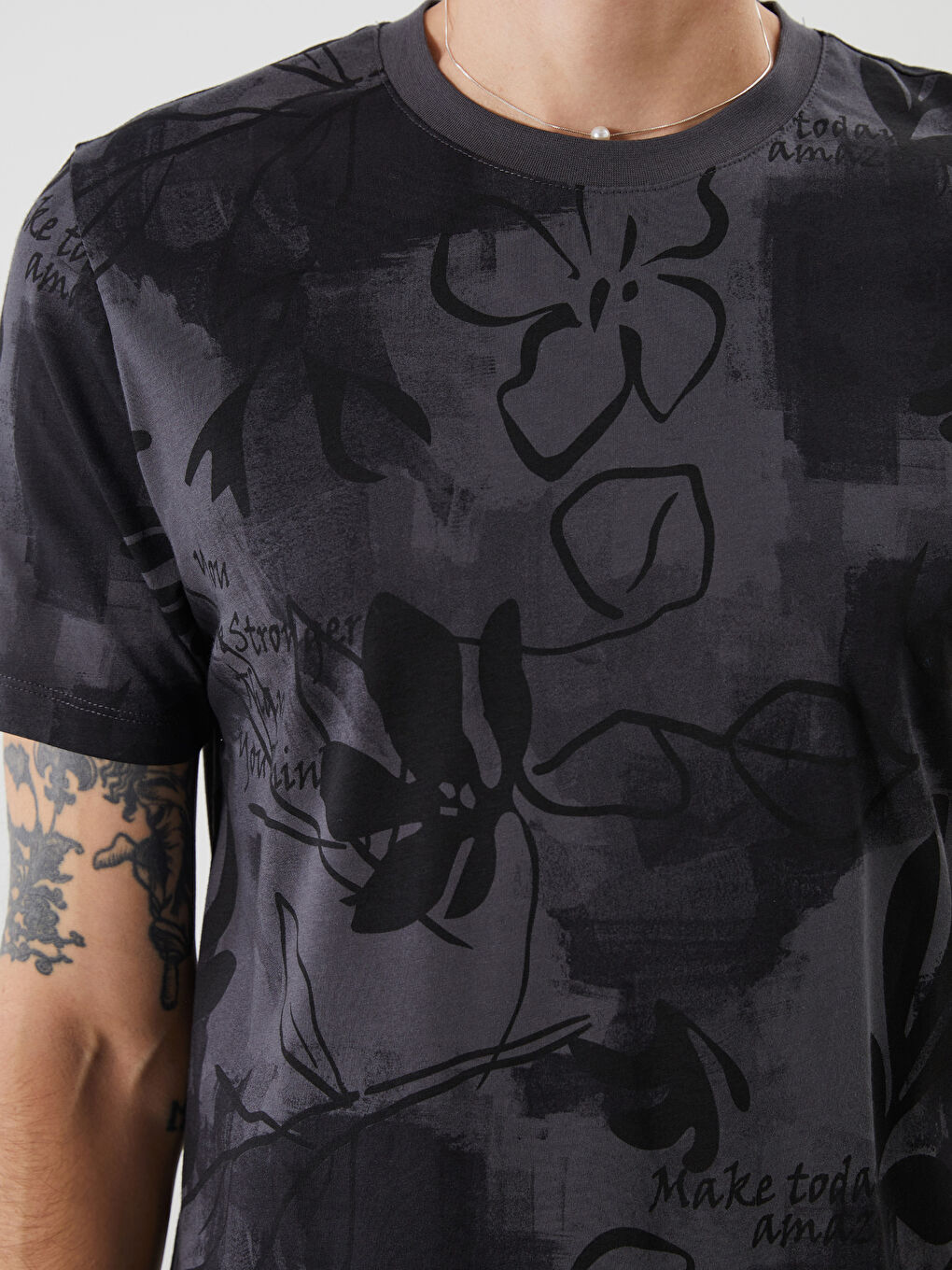 XSIDE Crew Neck Printed Jersey Men's T-Shirt -S5QB28Z8-VX9