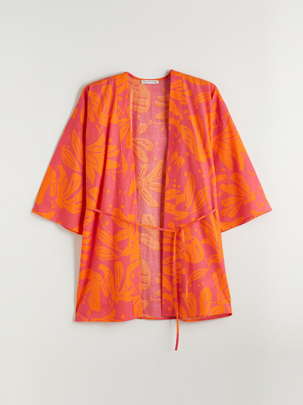 Shawl Collar Floral Oversize Women's Kimono -S5QB34Z8-LT4