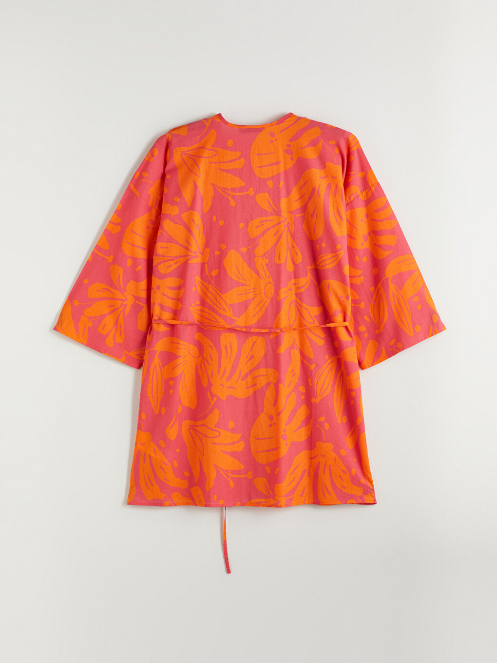 Shawl Collar Floral Oversize Women's Kimono -S5QB34Z8-LT4