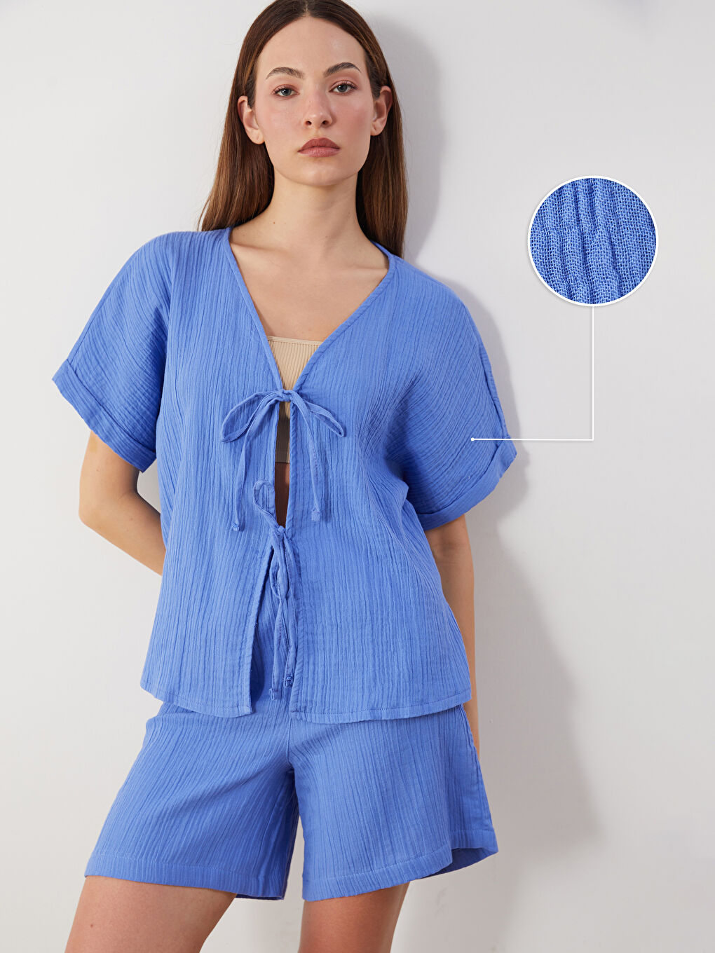 Woman BLUE Blouse -S5QB37Z8-GQH