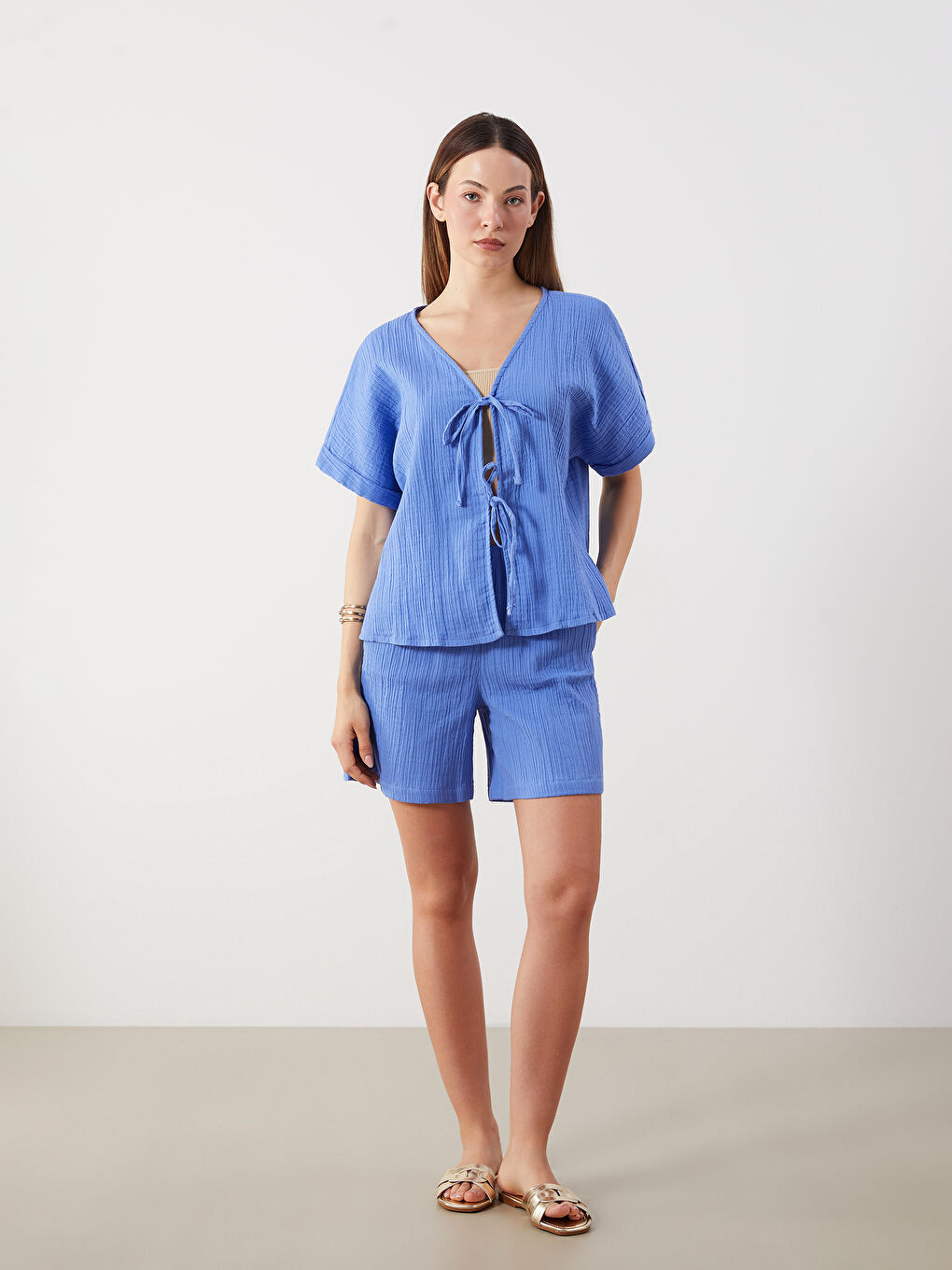 Woman BLUE Blouse -S5QB37Z8-GQH