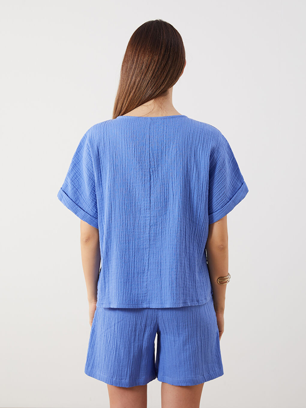 Woman BLUE Blouse -S5QB37Z8-GQH