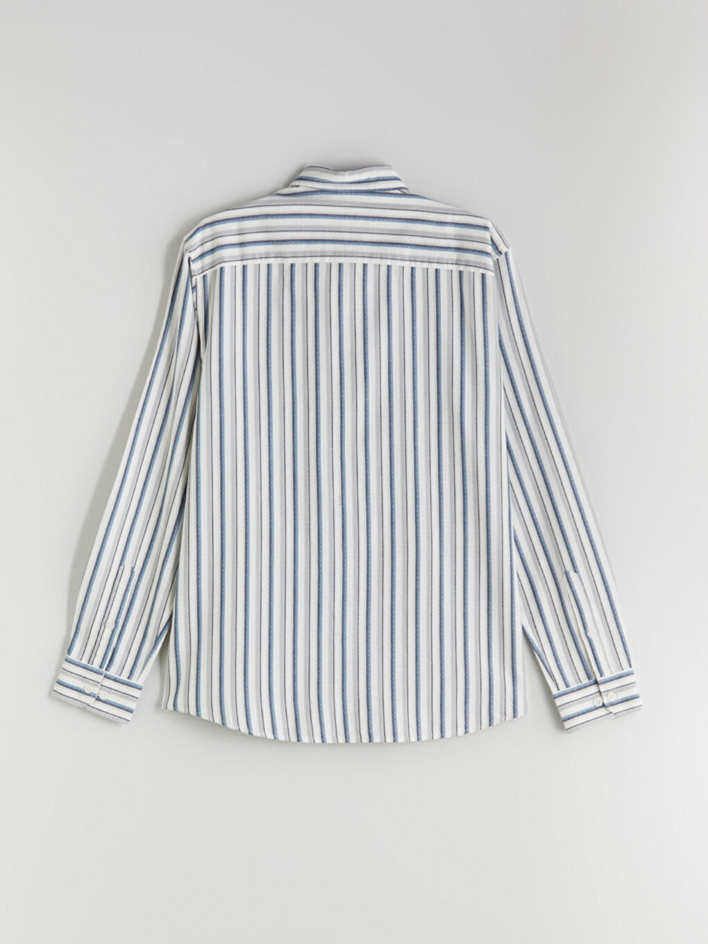 Regular Fit Long Sleeve Striped Men's Shirt -S5QB53Z8-LEN