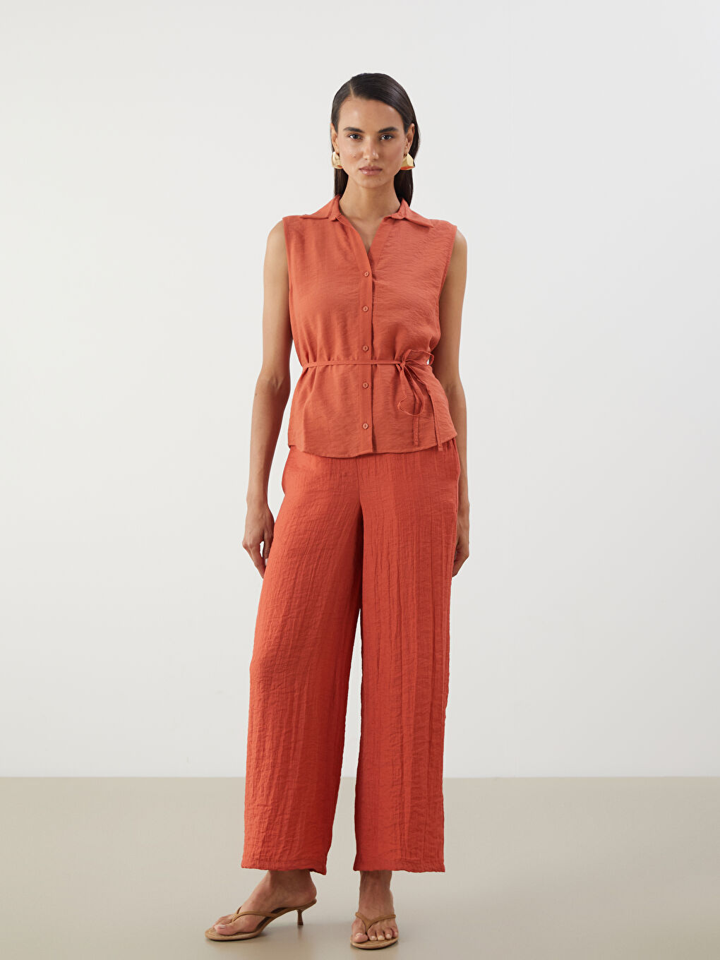 LCWAIKIKI Classic Woman ORANGE Shirt -S5QB55Z8-GKA