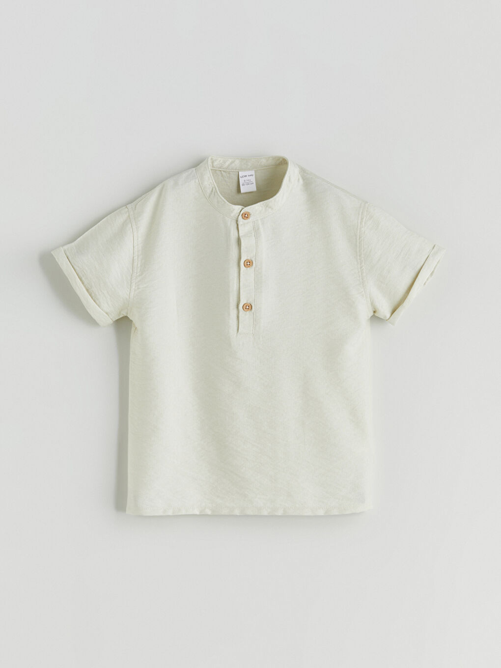 Bej Hakim Yaka Erkek Bebek Gömlek