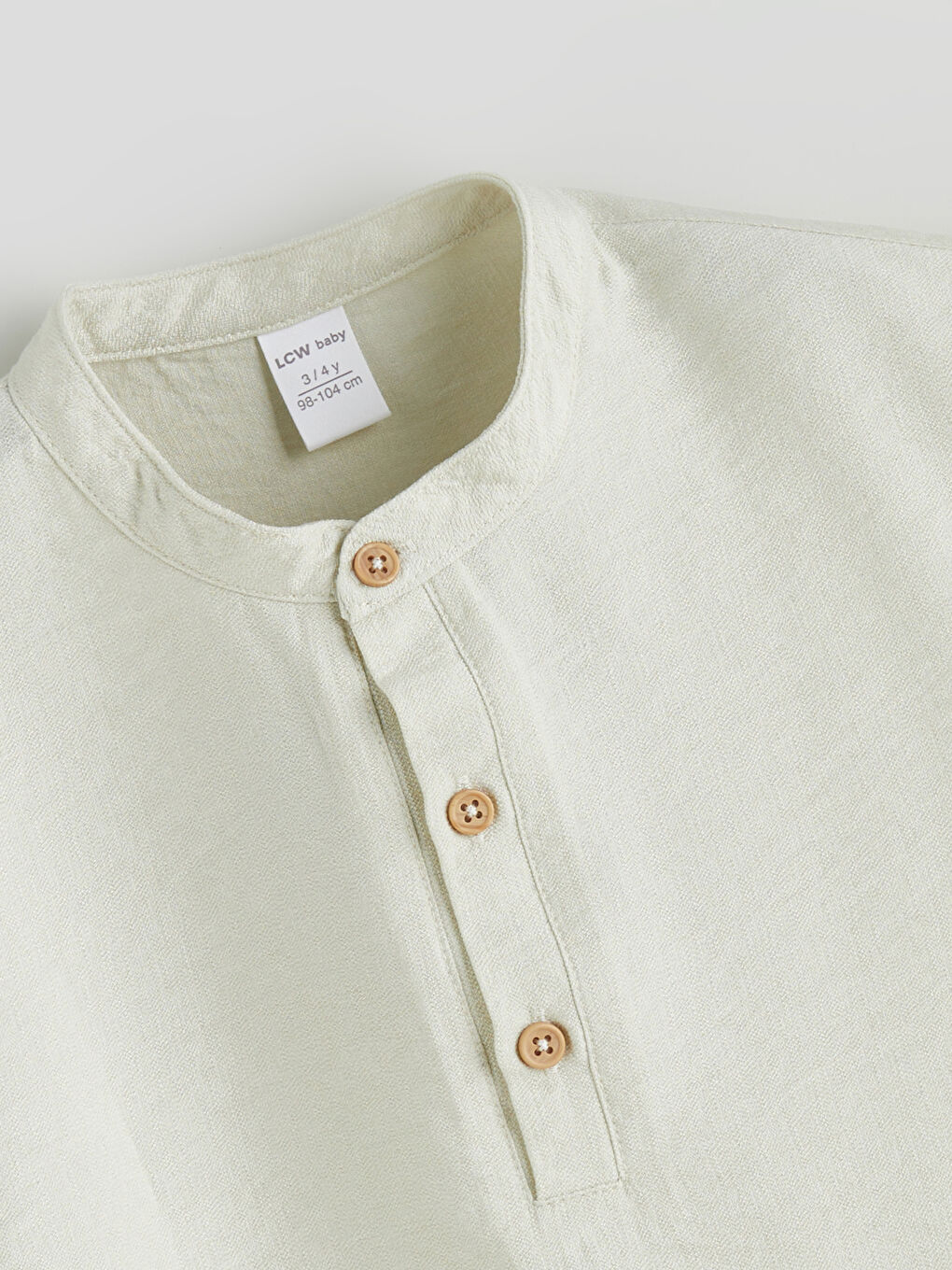 Bej Hakim Yaka Erkek Bebek Gömlek-1