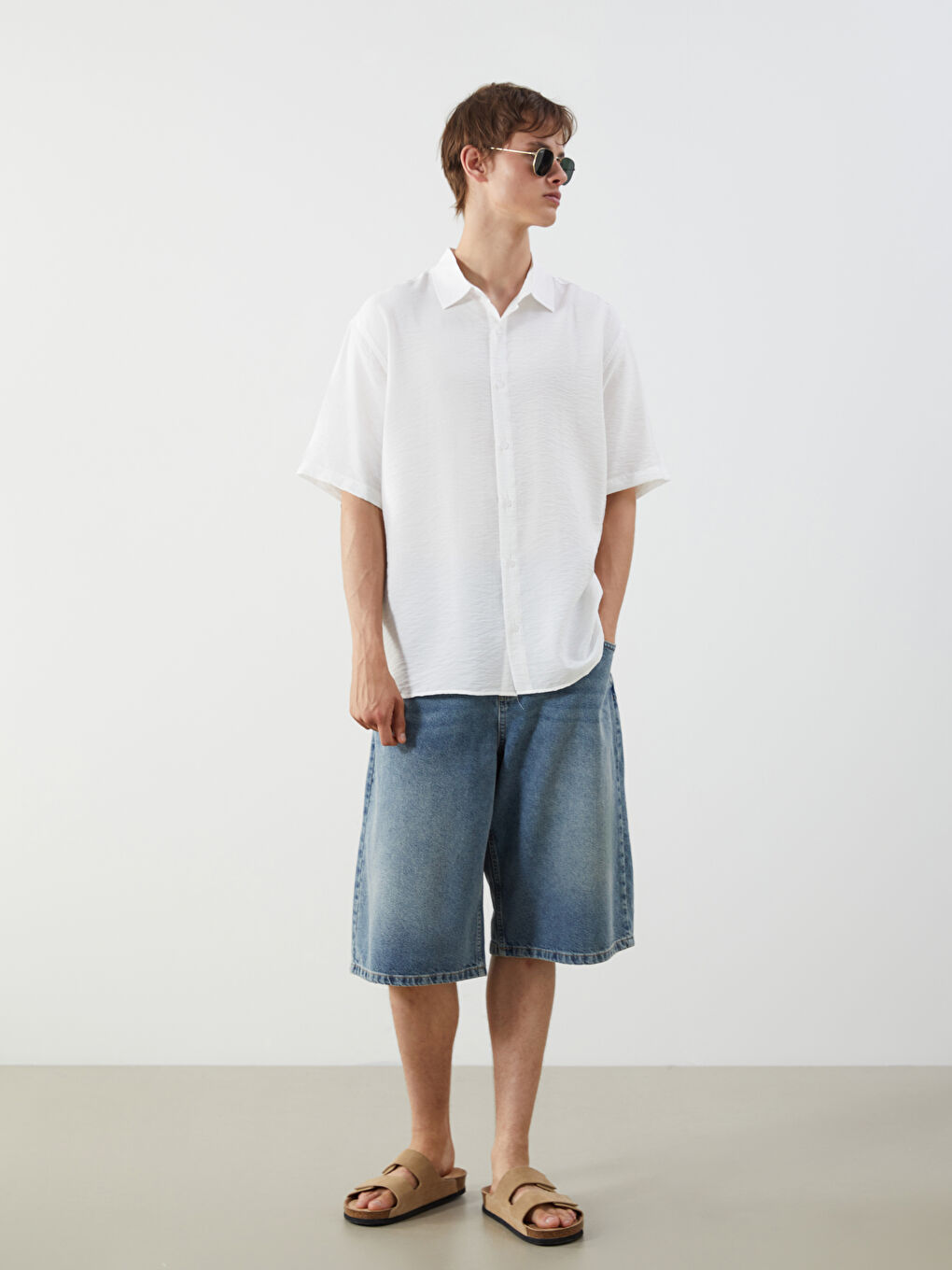 XSIDE Relaxed Fit Men's Denim Shorts -S5QB71Z8-H45