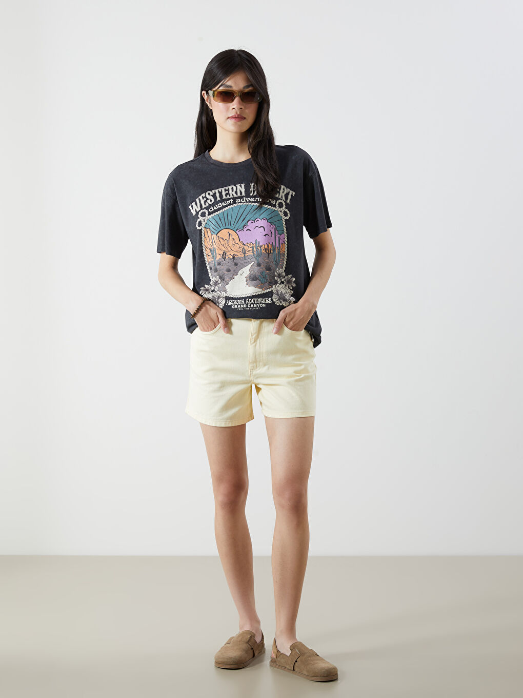 XSIDE Bermuda Fit Women's Denim Shorts -S5QB86Z8-D0F