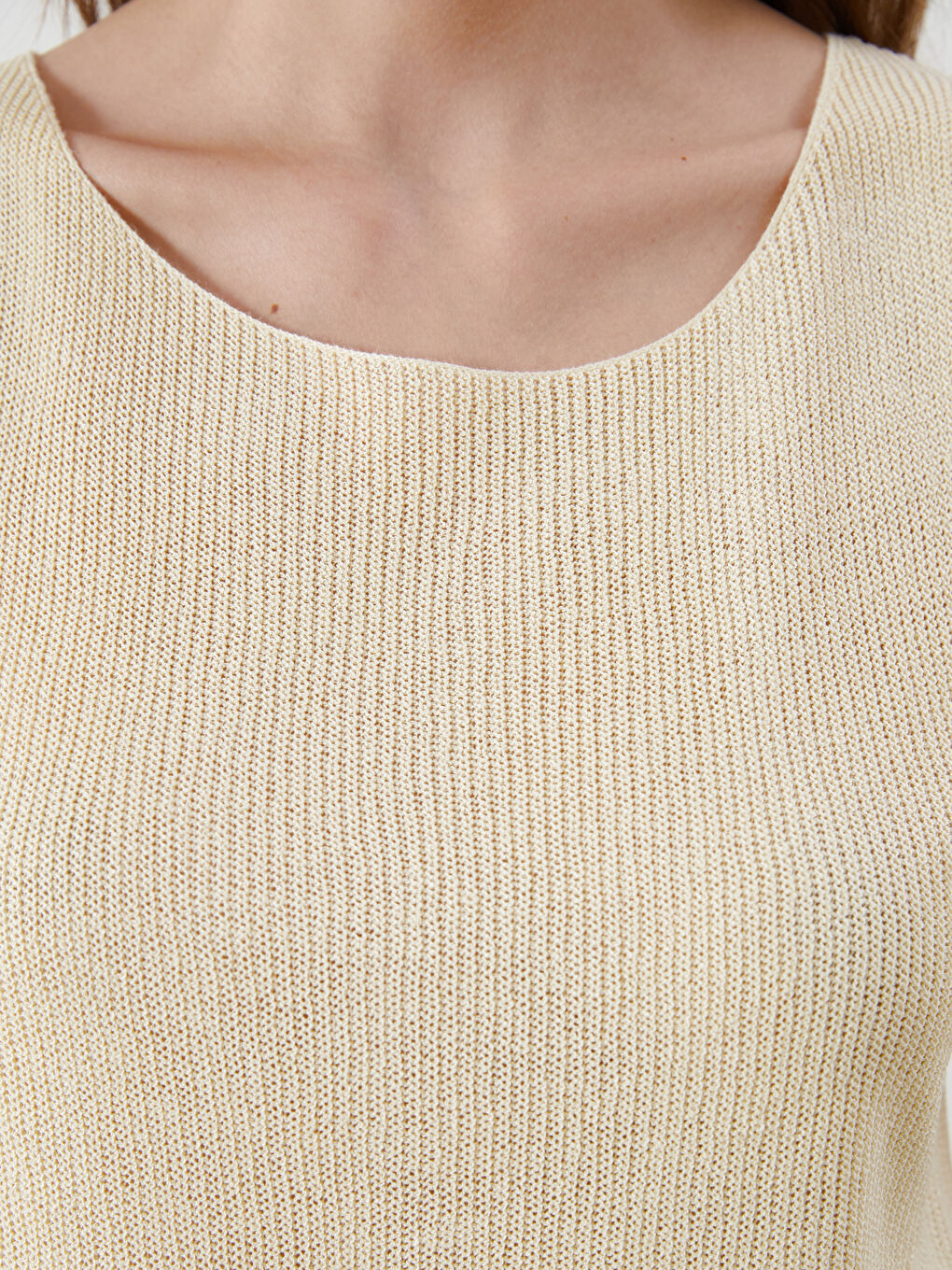 Crew Neck Women's Knitwear Tank Top -S5QC13Z8-CT1