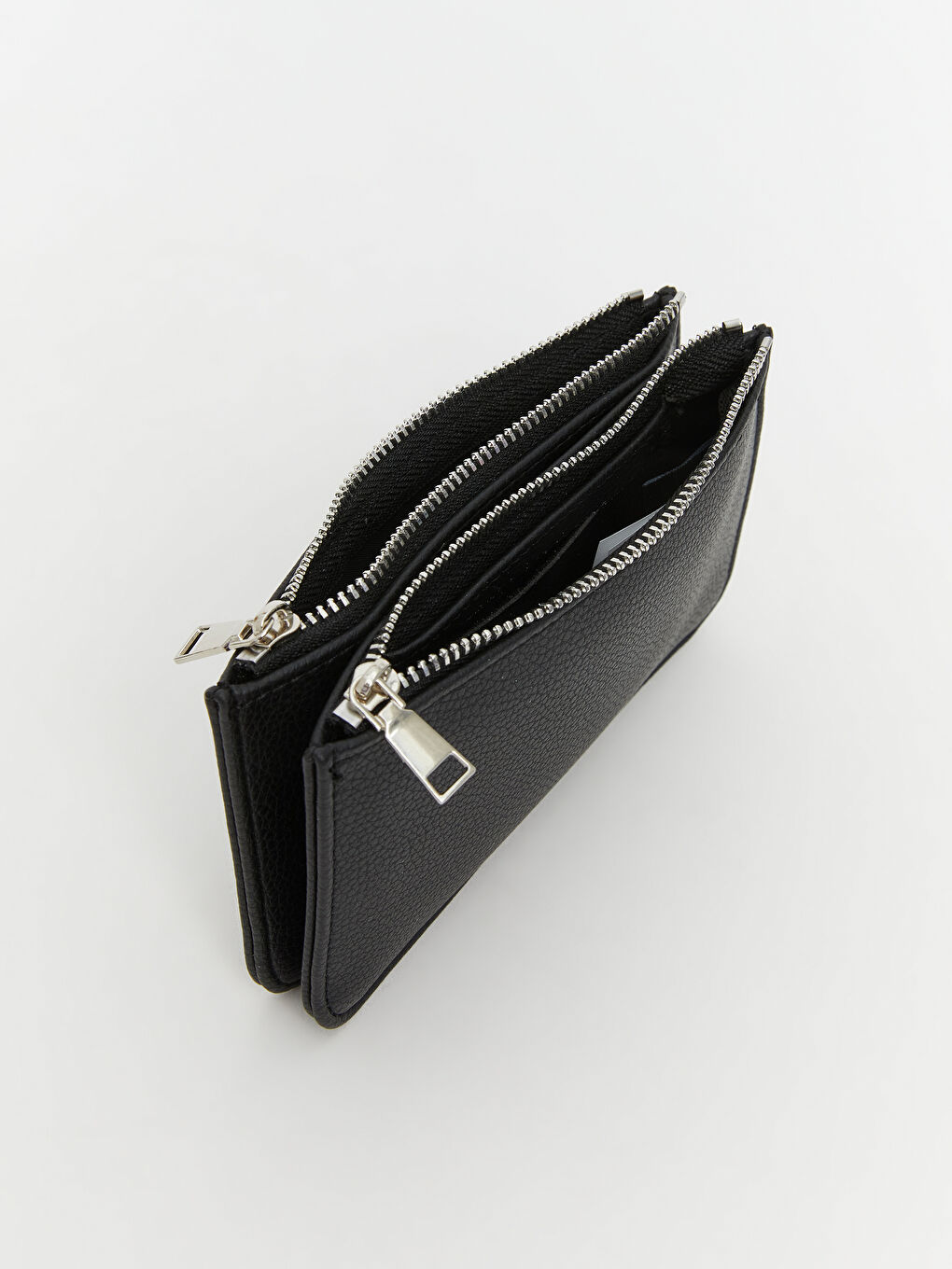 Siyah Deri Görünümlü Kadın Cüzdan-2