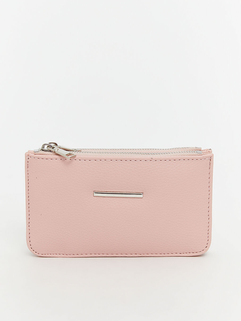 Pembe Deri Görünümlü Kadın Cüzdan