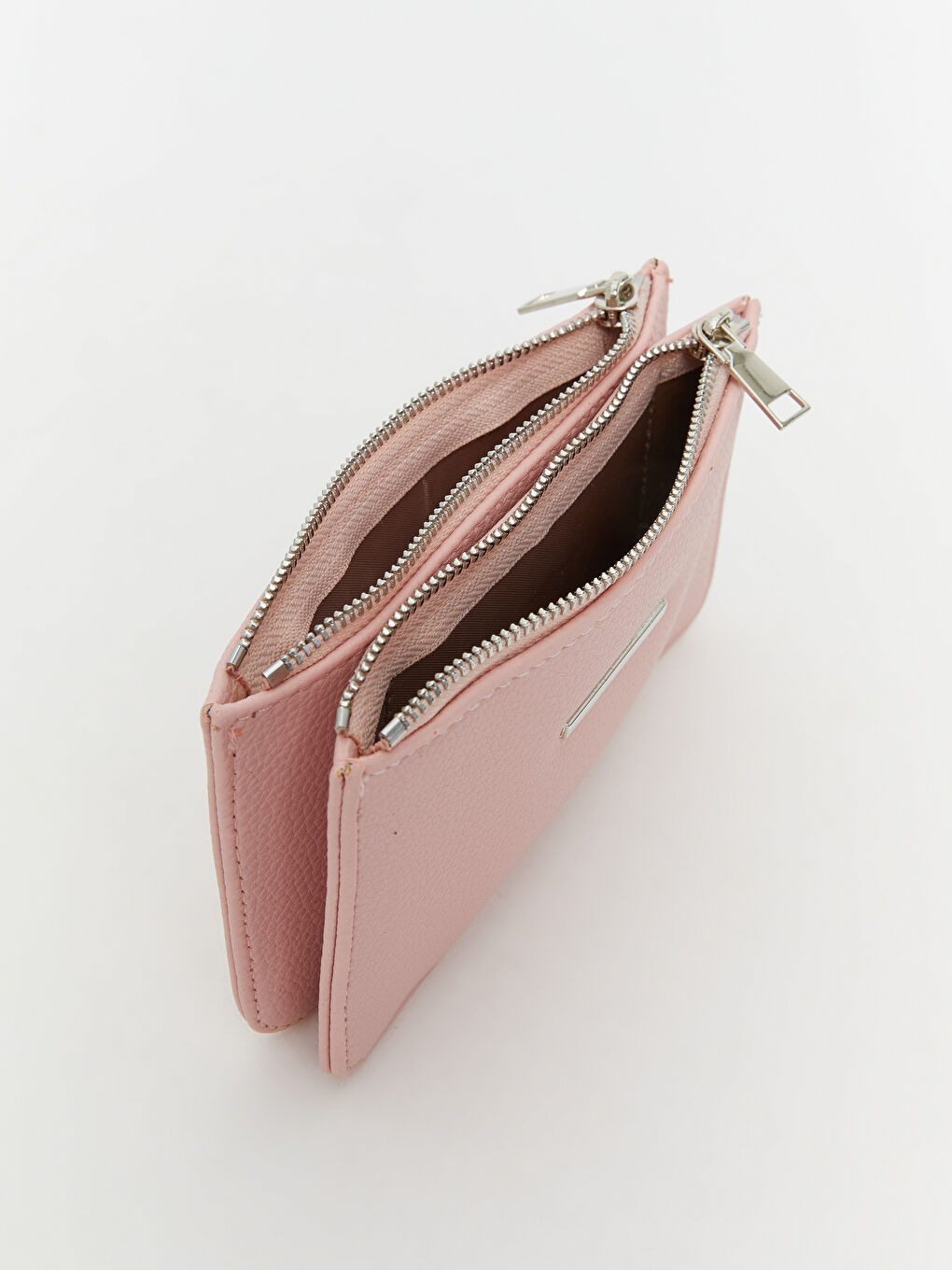 Pembe Deri Görünümlü Kadın Cüzdan-2