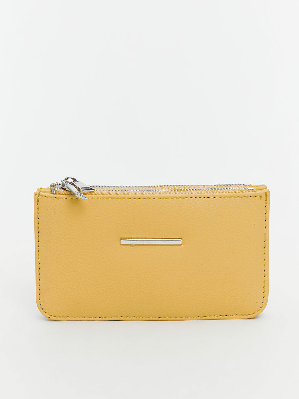 Sarı Deri Görünümlü Kadın Cüzdan