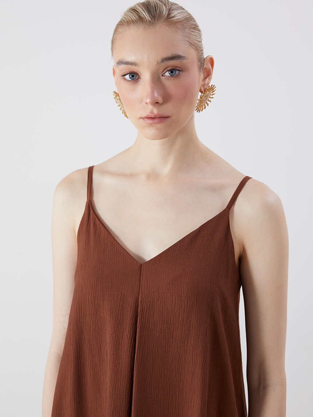 Woman BROWN Dress -S5QC35Z8-CT9