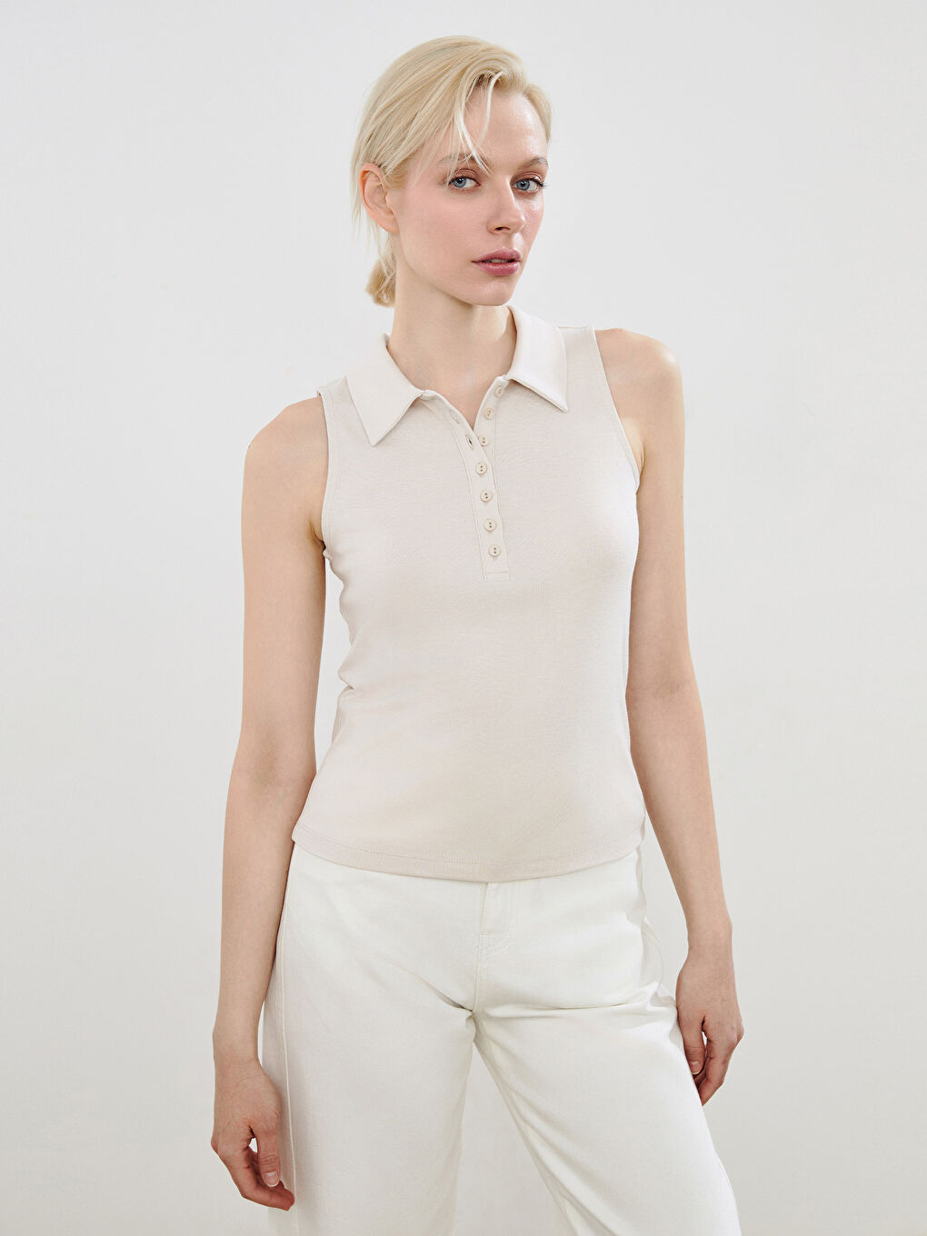 Polo Collar Sleeveless Women's Athlete -S5QC40Z8-HZZ