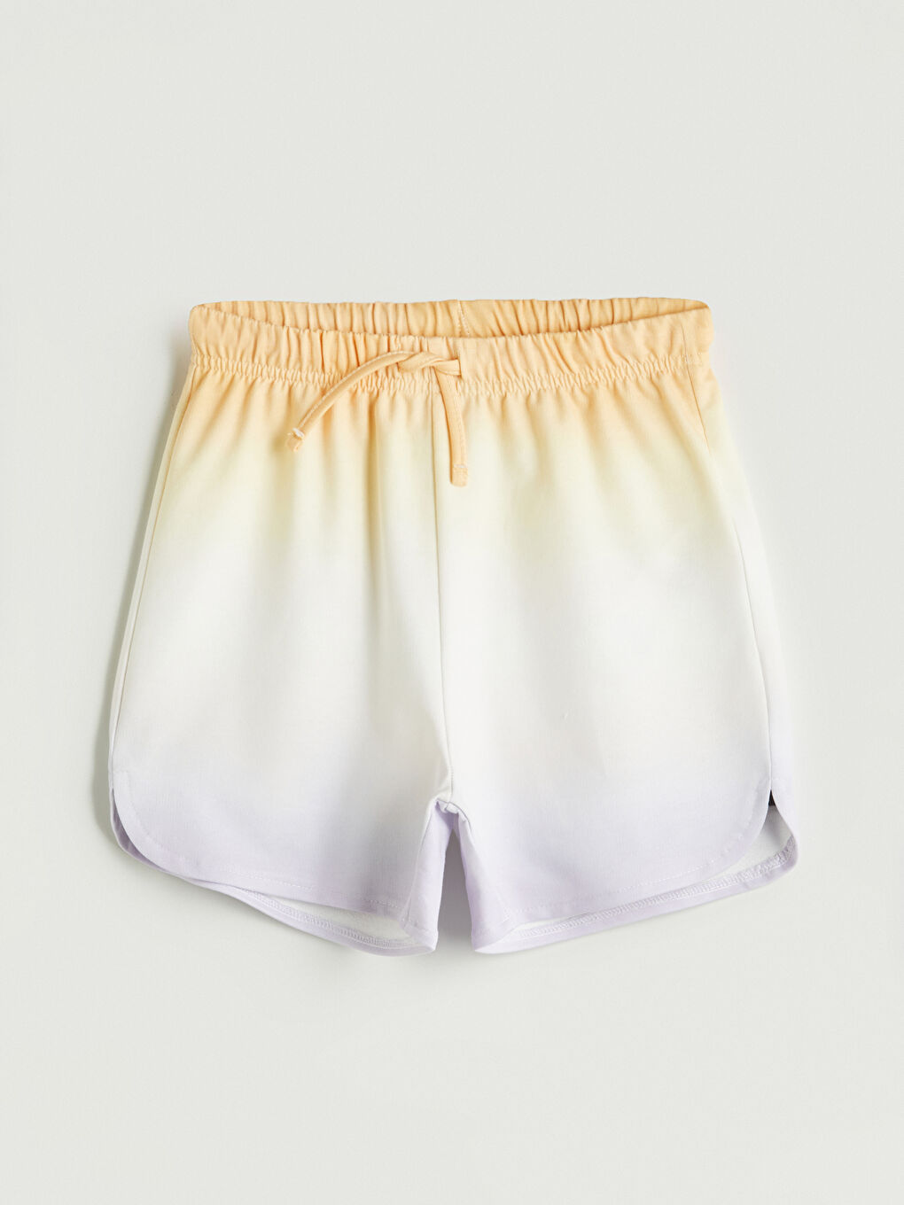 Sarı Beli Lastikli Kız Çocuk Şort