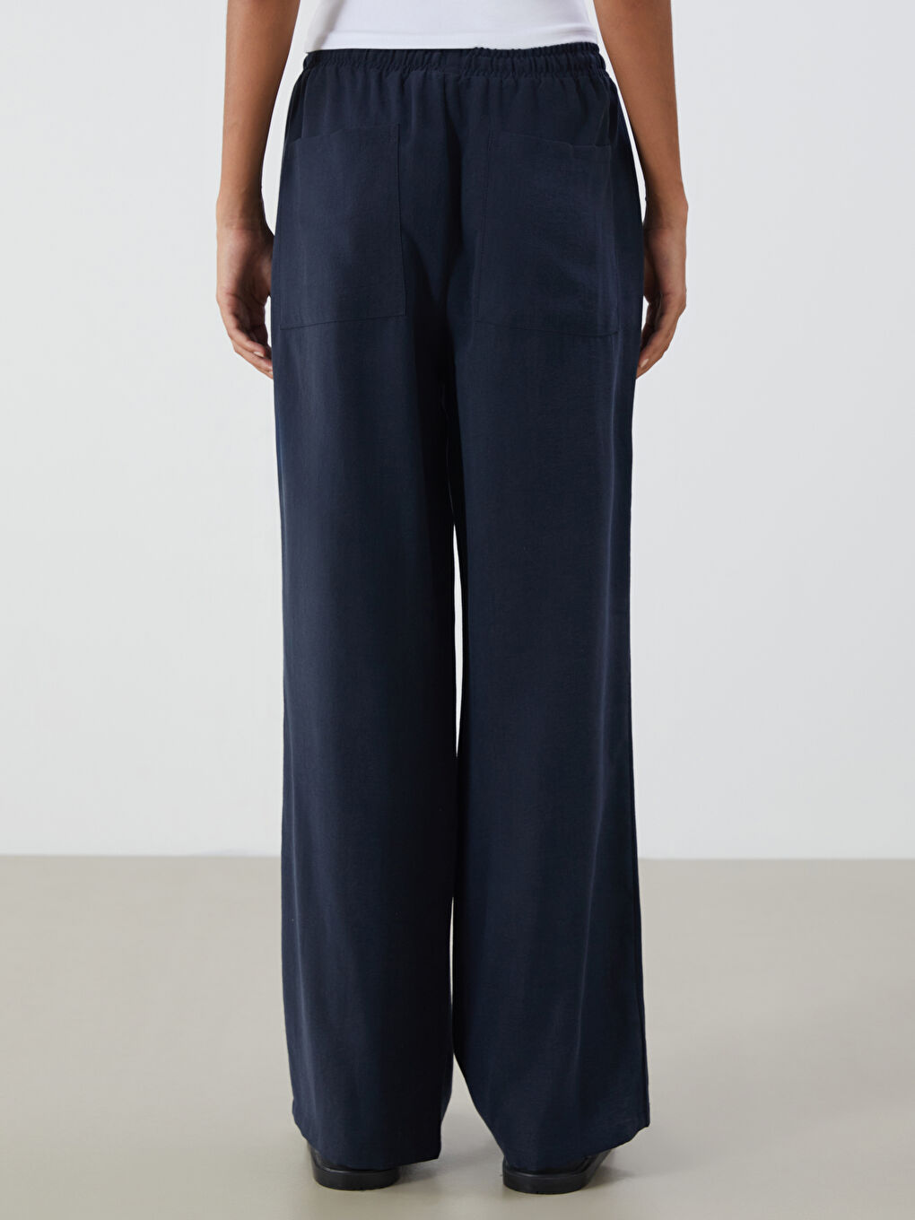 XSIDE Elastic Waist Wide Leg Women's Trousers -W5IA93Z8-CRP