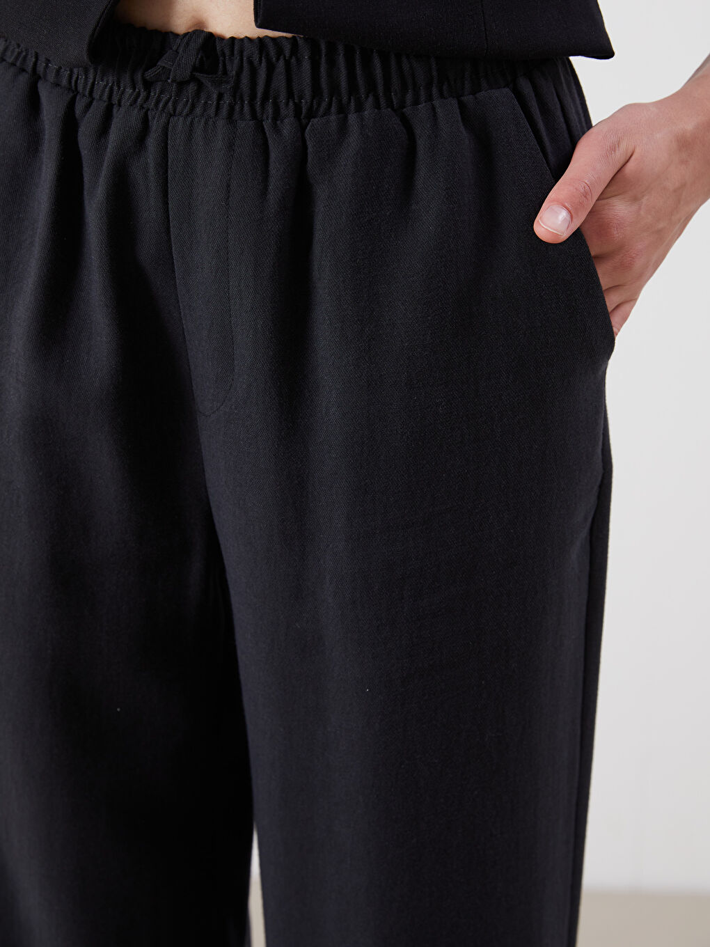 XSIDE Elastic Waist Wide Leg Women's Trousers -W5IA93Z8-CVL