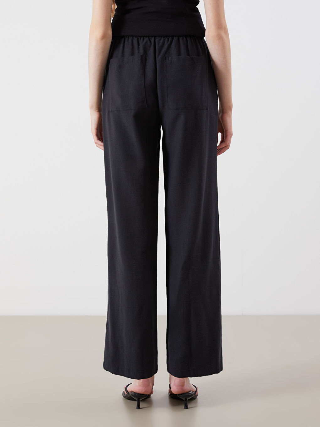 XSIDE Elastic Waist Wide Leg Women's Trousers -W5IA93Z8-CVL