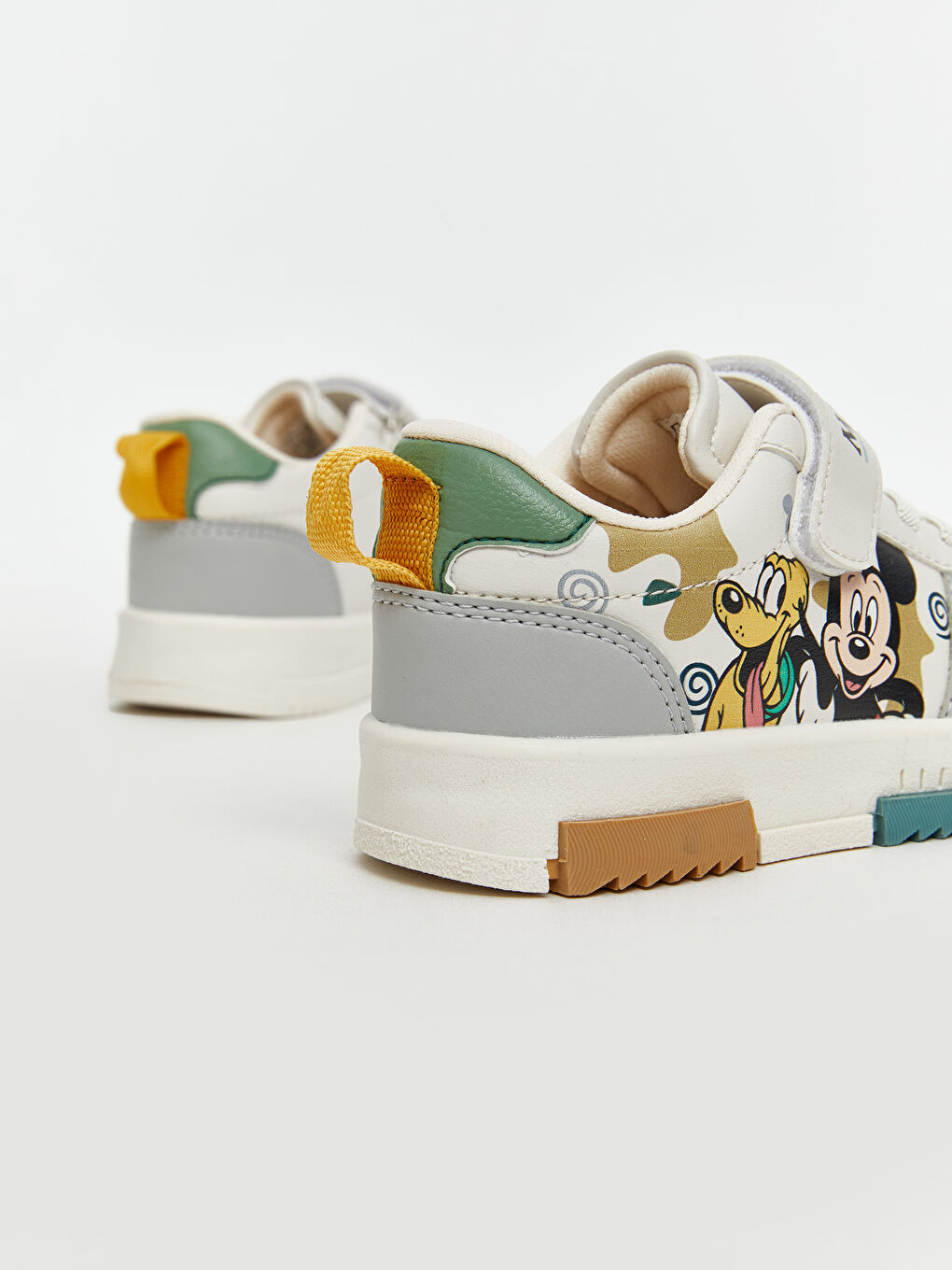 Bej Mickey Mouse Baskılı Erkek Bebek Spor Ayakkabı-4