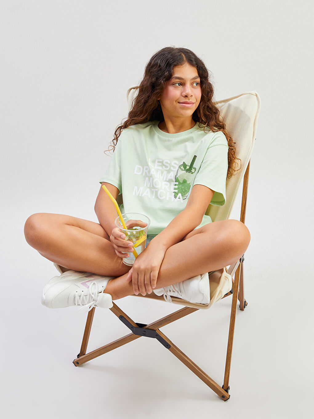 LCW Kids Crew Neck Girls' T-Shirt -S5QC97Z4-FPQ