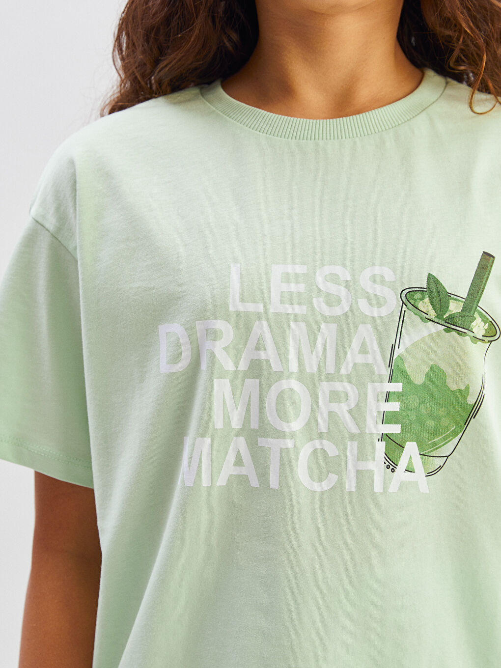 LCW Kids Crew Neck Girls' T-Shirt -S5QC97Z4-FPQ