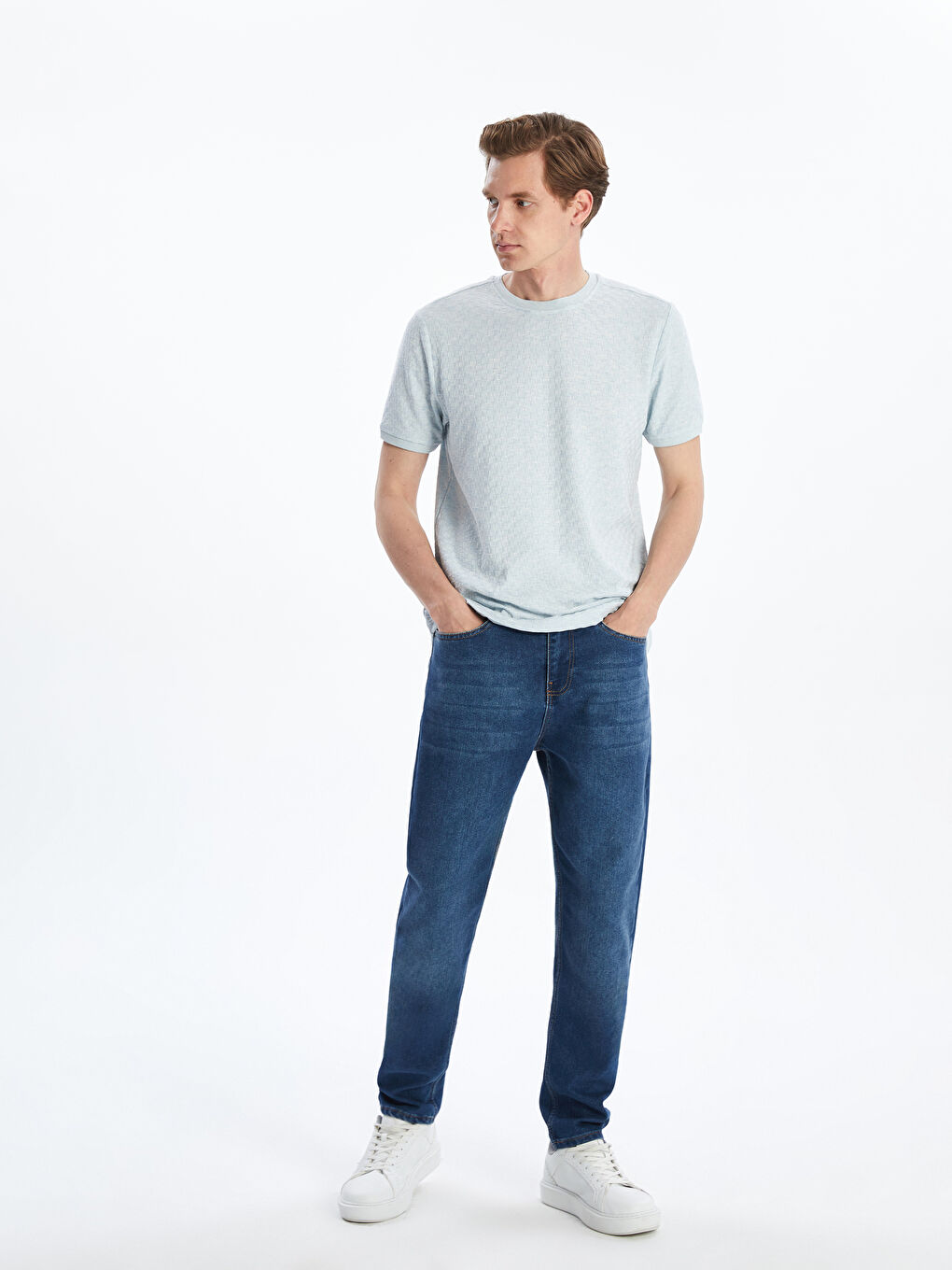 LCWAIKIKI Classic Man BLUE T-Shirt -S5QD05Z8-MHT