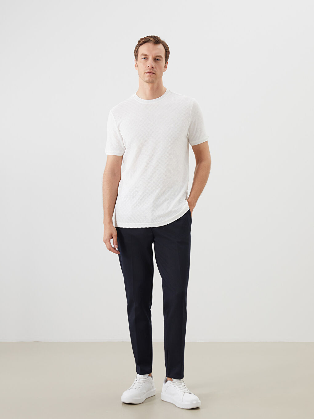 LCWAIKIKI Classic Man ECRU T-Shirt -S5QD05Z8-R9J