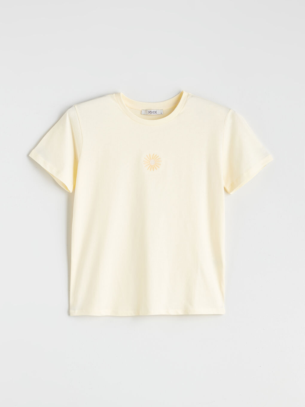 XSIDE Crew Neck Embroidered Women's T-Shirt -S5QD30Z8-CRK