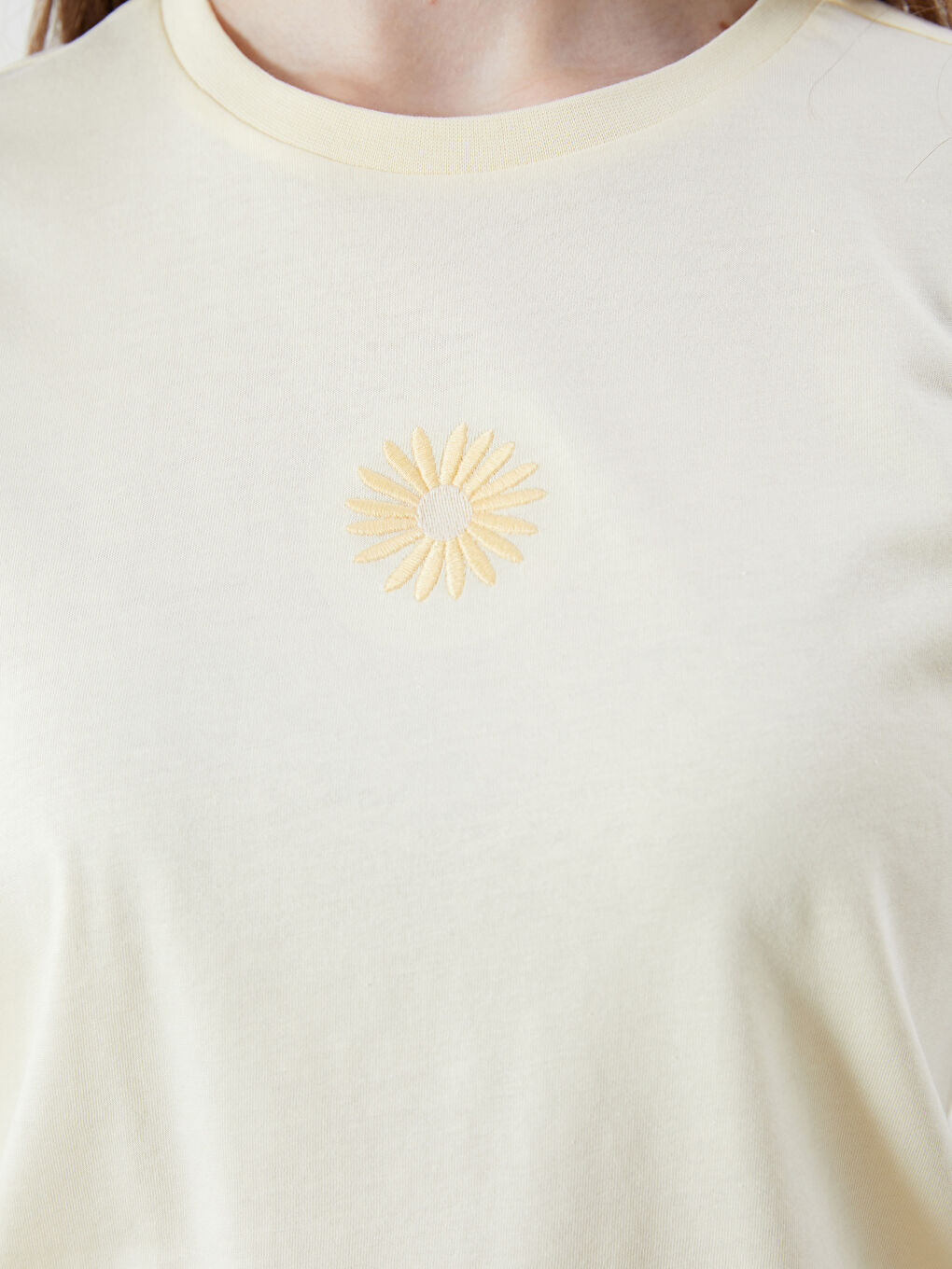 XSIDE Crew Neck Embroidered Women's T-Shirt -S5QD32Z8-CRK
