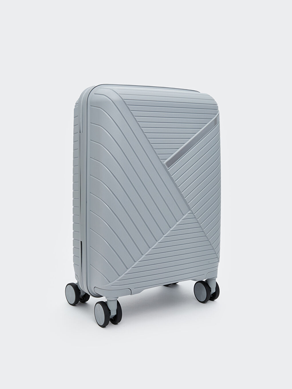 Gri Kilit Detaylı Küçük Boy Valiz