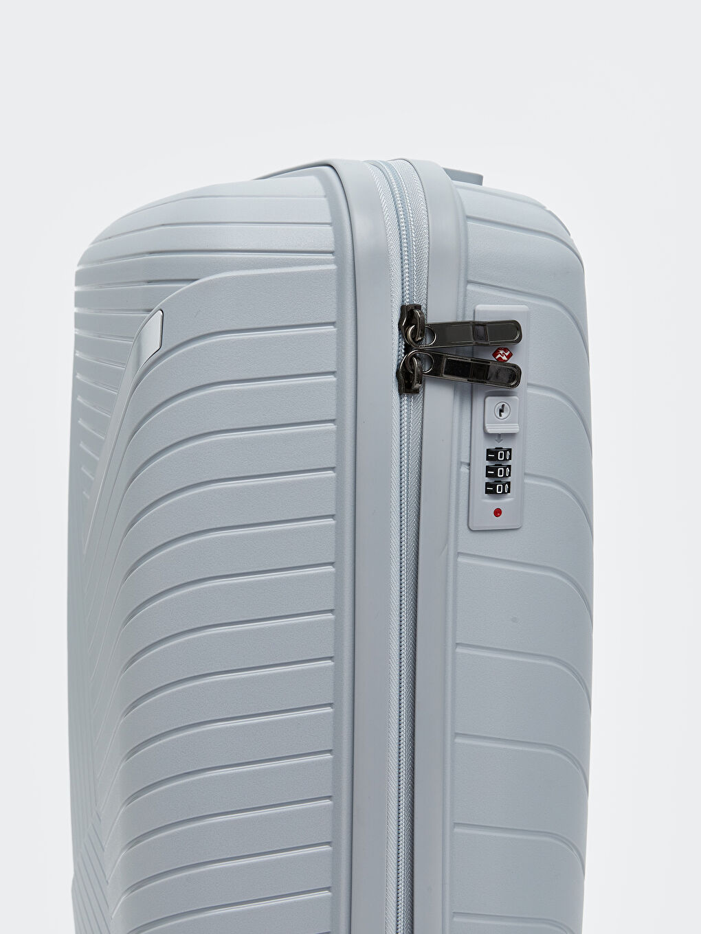 Gri Kilit Detaylı Küçük Boy Valiz-2