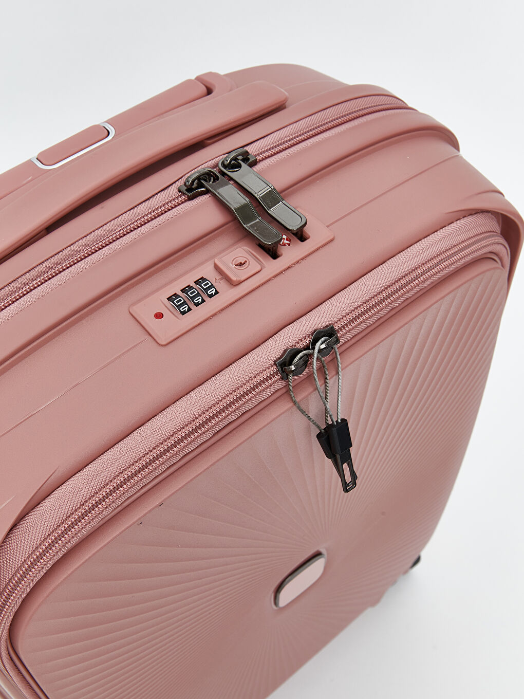 Pembe Kilit Detaylı Küçük Boy Valiz-2