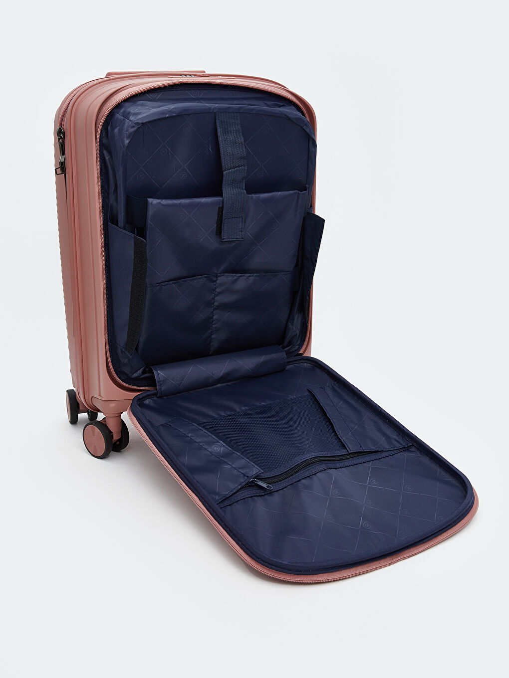 Pembe Kilit Detaylı Küçük Boy Valiz-4