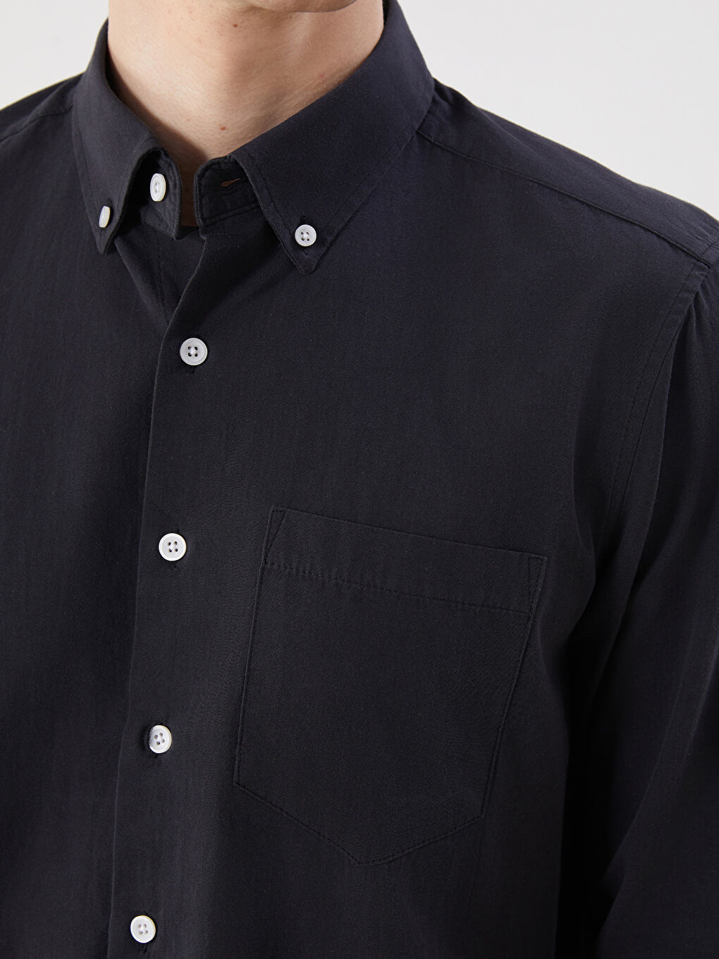 LCWAIKIKI Classic Regular Fit Long Sleeve Poplin Men's Shirt -S5QD47Z8-HGG