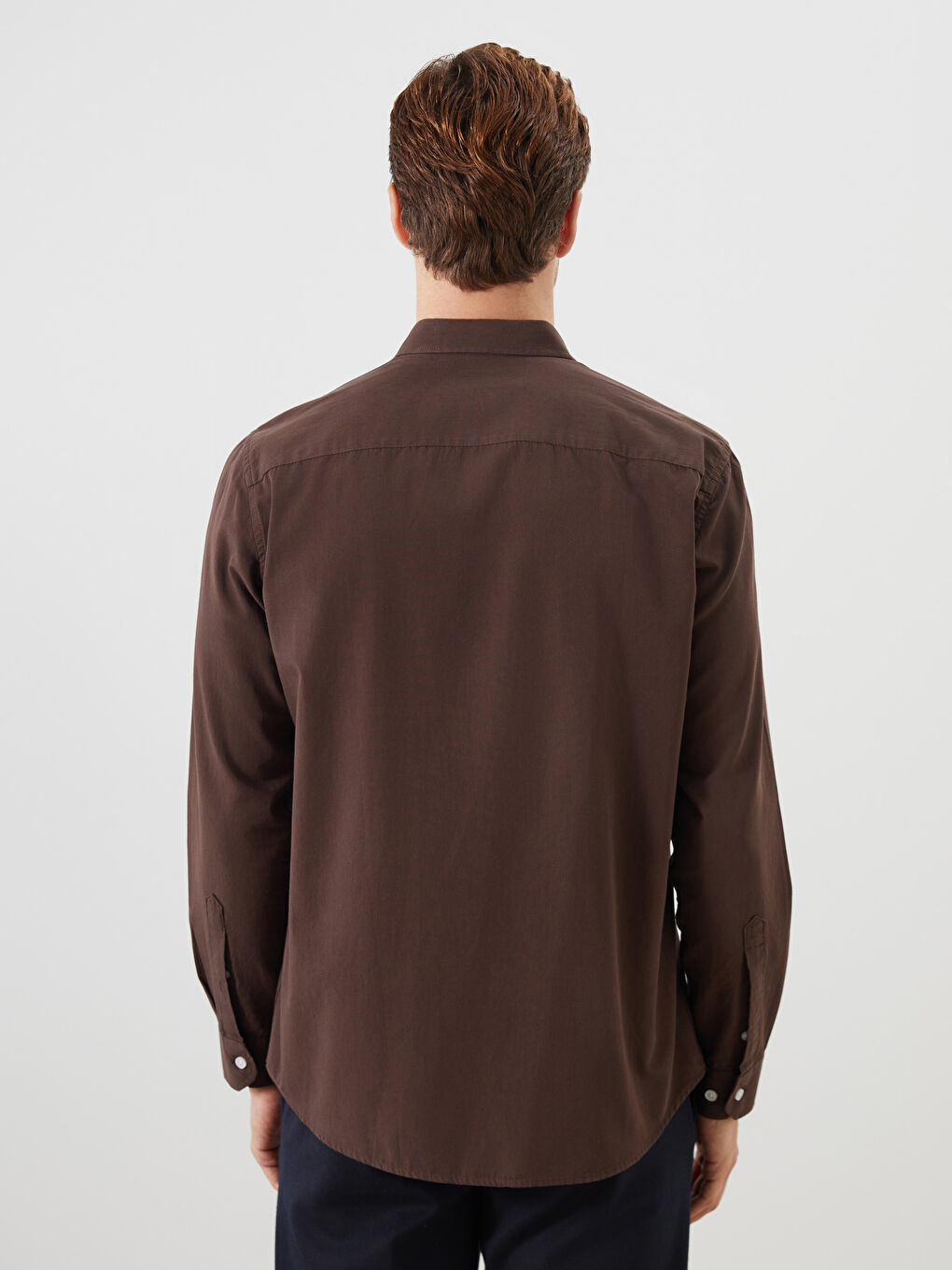 LCWAIKIKI Classic Regular Fit Long Sleeve Poplin Men's Shirt -S5QD47Z8-HSK